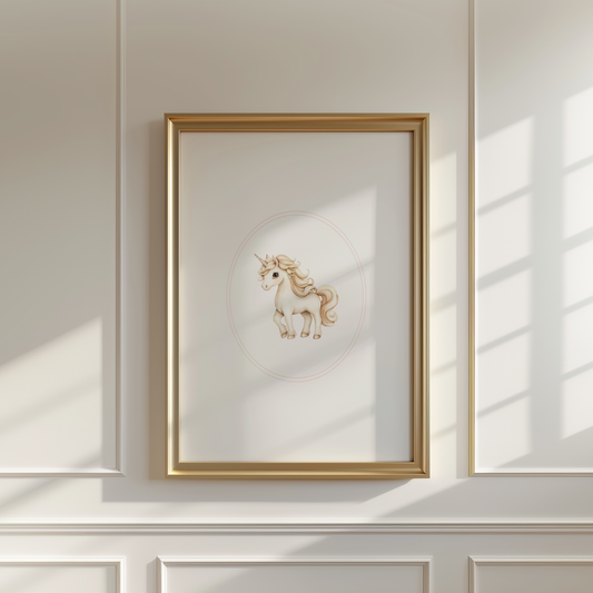 UNICORN - CHERRY | Children's Art Print