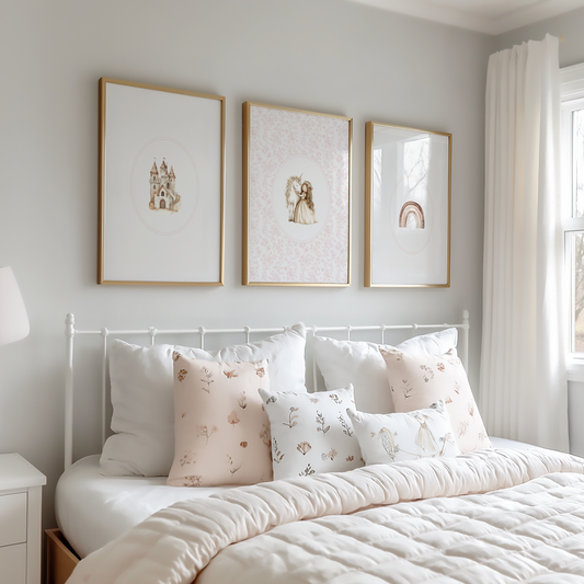 PRINCESS & HER UNICORN | Children's Art Print